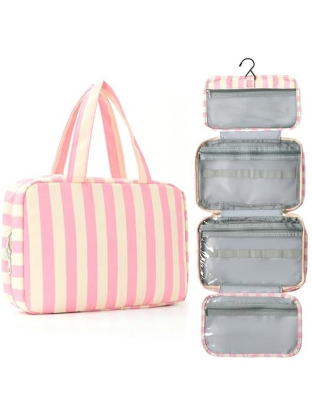 Bag for Women Travel Water-resistant Cosmetic Bag Fashion Stripes